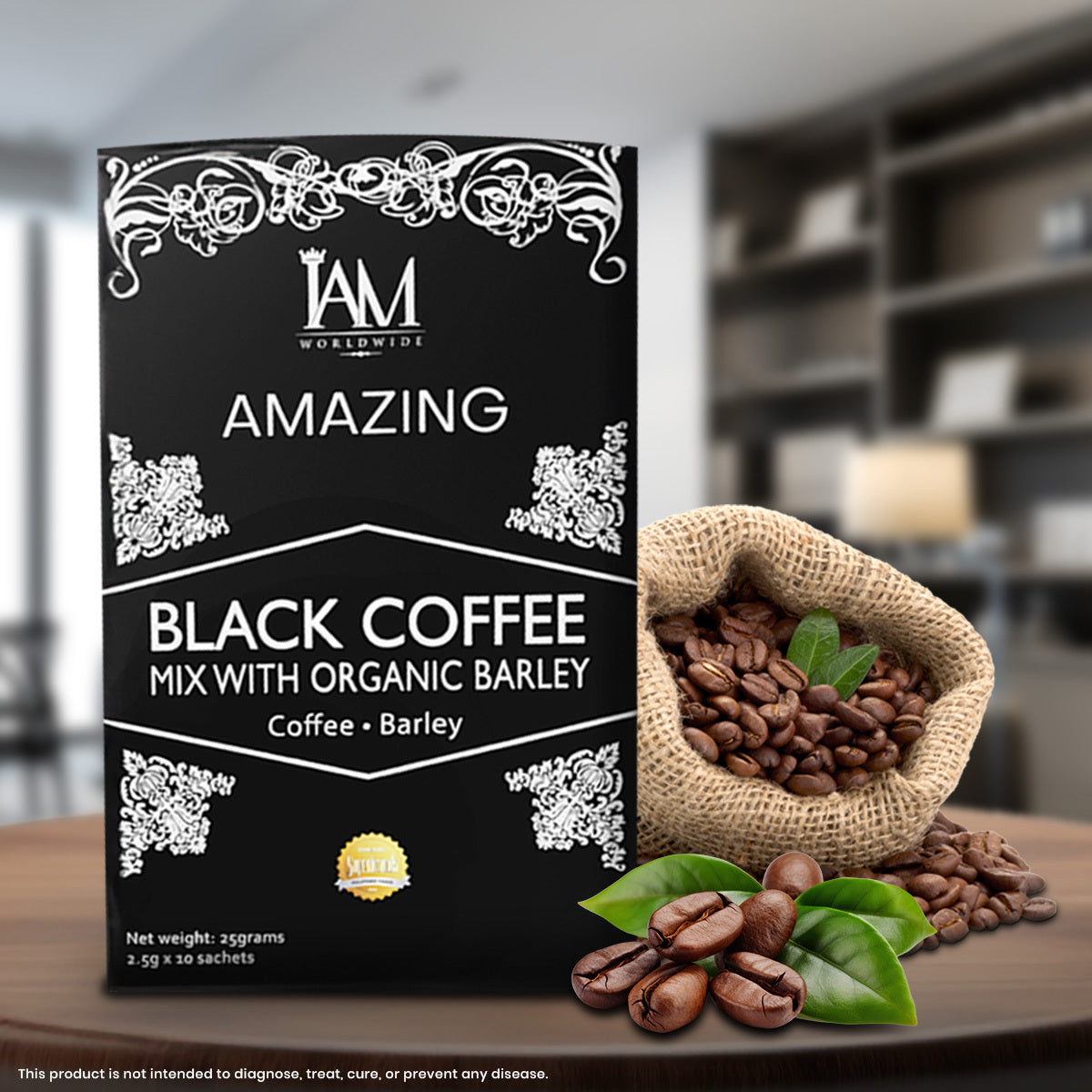 Amazing Black Coffee Barley | 10 Sachet | Cash on delivery