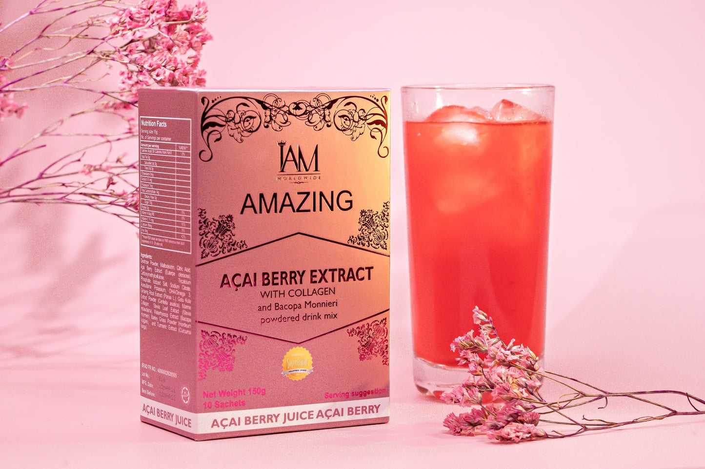 Amazing Acai Berry with Collagen and Bacopa | 7 Sachets | Free Shipping | COD